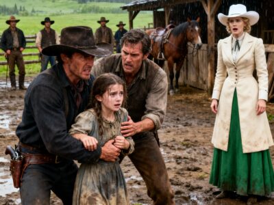 “DO NOT TOUCH MY GIRL!” THE POOR COWBOY WAS FIRED IN THE RAIN – THEN THE RICH RANCH OWNER MADE HIM AN OFFER THAT EXPOSED EVERYTHING