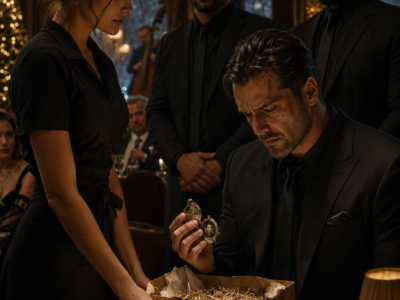 The Waitress Gave Chicago’s Coldest Mafia Boss a Cheap Christmas Gift—But When Julian Vane Opened the Scorched Locket, His Hands Began to Shake, and Elara Realized She Hadn’t Returned a Memory… She Had Opened a Grave