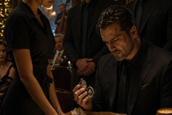 The Waitress Gave Chicago’s Coldest Mafia Boss a Cheap Christmas Gift—But When Julian Vane Opened the Scorched Locket, His Hands Began to Shake, and Elara Realized She Hadn’t Returned a Memory… She Had Opened a Grave
