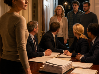 My Mother Trapped Me at a “Family Meeting” With Five Lawyers Ready to Take My Father’s Trust—But When I Counted Every Attorney and Said I Hadn’t Come Alone, the Knock at the Door Exposed Who Had Been Stealing From Our Family