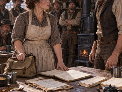 The Cowboy Blamed His New Cook When Ranch Expenses Kept Rising—Until Margaret Opened Her Private Ledger, Proved Someone Had Altered the Invoices, and Forced Thomas Callahan to Decide Whether He Trusted the Supplier His Father Chose or the Woman He Had Publicly Accused