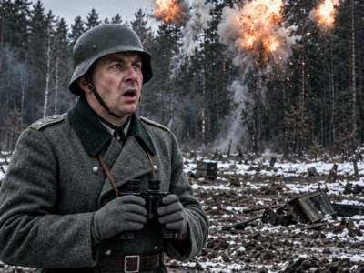 the german soldiers trusted their foxholes—until american shells began exploding in the empty sky above them