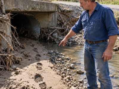the county told a widowed farmer the flood would cost him $7,000—then he followed fresh footprints under the bridge and found a seventy-year-old promise