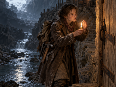 With Snow Closing Over Pine Hollow, 23-Year-Old Martha Mercer Followed A Creek Into A Giant Cave Looking For Shelter — Then Her Candle Revealed A Complete Wooden House Hidden Deep Inside The Mountain, And One Name Carved Above Its Door Made The Discovery Far More Personal