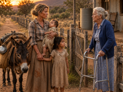 the widowed mother told the lonely old woman, “you have no one to care for you, and i have nowhere to take my children”—then the gate opened at 3 a.m.