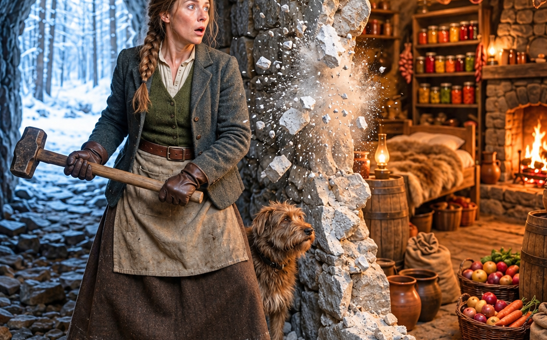 she carried her sick son into a freezing mountain cave—then an old hammer opened a hidden home built for someone who had nowhere left to go