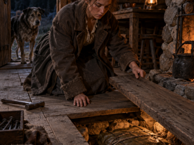 Cast Out With Only Two Silver Dollars in 1884, Adeline Bought a Dead Outlaw’s Wyoming Cabin — Then a Warm Floorboard Beside the Cold Hearth Hid a Ledger Wardell Croft Was Willing to Burn the House Down to Destroy