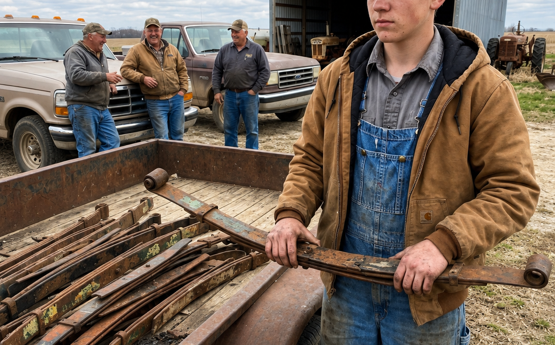 they laughed when a sixteen-year-old farm boy asked for eleven cracked leaf springs — fifty years later, the scrap they gave him for free was still feeding families