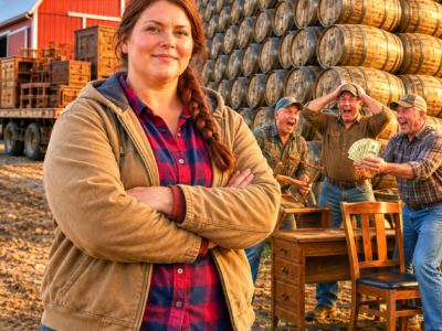 they laughed when she stacked 3,300 old whiskey barrels behind the barn—then the farm crisis came and furniture makers paid $300 apiece