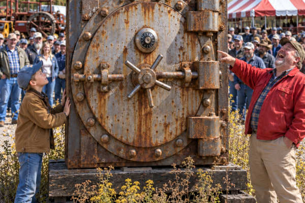the whole county laughed when a poor 12-year-old spent his last $65 on a rusted bank vault door in the weeds—then he opened what his grandfather had protected for 67 years