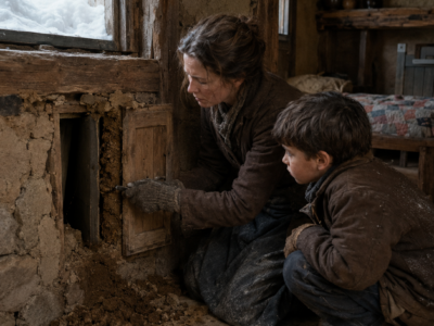 A Single Mother Inherited a House Built Into a Frozen Hillside — Then She Found a Sealed Air Channel Behind the Wall, and as Winter Closed the Roads, the Strange Warmth Inside Became the One Thing That Could Save Their New Home
