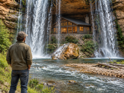 His Brothers Got the Ranch—At 41, He Inherited a Waterfall and Found a Cabin Behind It