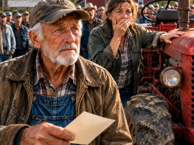 the millionaire came to the farm auction dressed like a broke old farmer, but when a widow was forced to sell her dead husband’s last tractor, he finally repaid a debt he had carried for twenty-three years