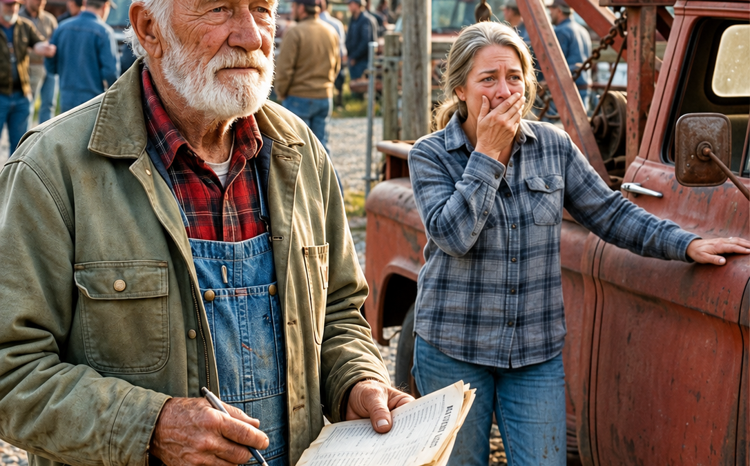 at eighty-two, the millionaire thought he was only saving a widow’s last tow truck—then he saw her husband’s photograph and remembered the winter that made him rich