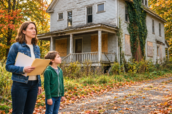 single mom bought a forgotten house to give her son a home—then a hidden staircase revealed the promise her father never broke
