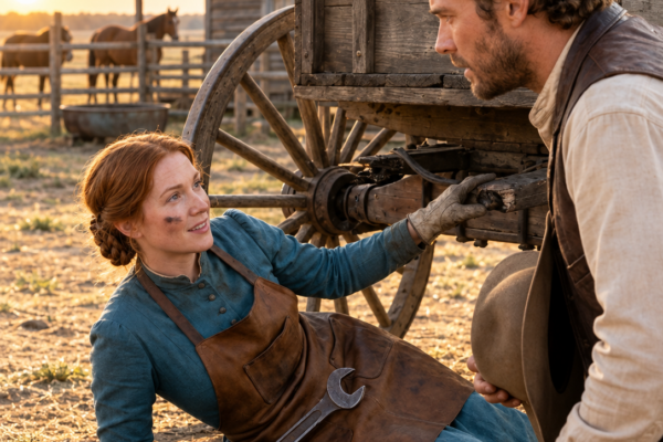 he went looking for the housekeeper his sister hired—then he found a widow under his wagon and a secret that could ruin half the valley