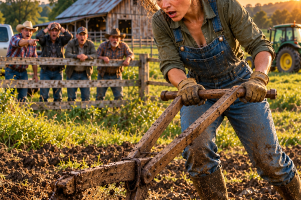 they denied her the tractor and told her to wait—so she plowed the hard field by hand until her grandfather’s blade struck what the whole family had forgotten