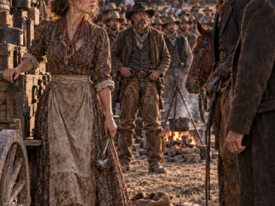 A Wealthy Cattleman Fired the Poor Trail Cook Before Sunrise—Then Nearly Two Hundred Riders Stopped Moving, Refused Breakfast, and Forced Wade Dalton to See That the Woman His Uncle Had Dismissed Was Already Holding His Entire Outfit Together
