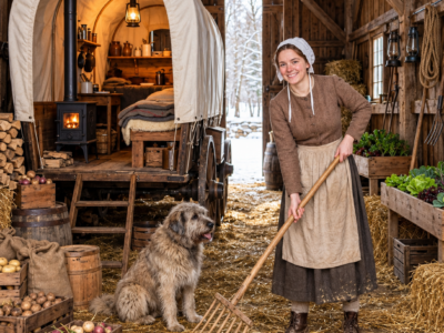 they mocked the widow for moving her daughters into an old barn, until forty-below cold froze the valley and her strange little shelter stayed warm