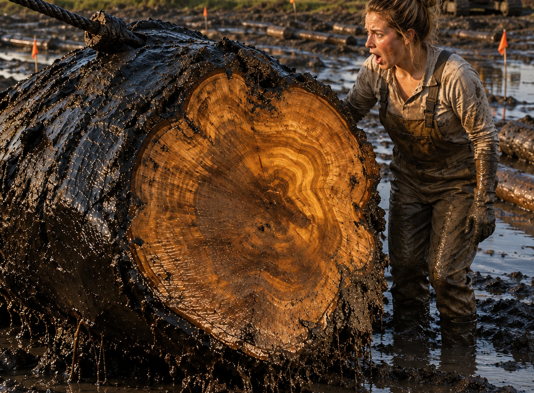 she bought a farm everyone mocked for its useless swamp—then 1,700 black logs rose from the mud and proved the land was worth more than anyone knew