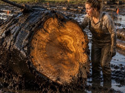 she bought a farm everyone mocked for its useless swamp—then 1,700 black logs rose from the mud and proved the land was worth more than anyone knew