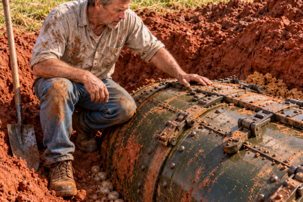A 47-Year-Old Farmer Bought 19 Acres Nobody Wanted — Then His Plow Hit an Iron Vault