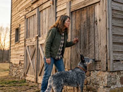 her dog refused to leave the old barn she was ready to tear down—then she heard something scratching behind a wall her grandfather had sealed eighty years ago
