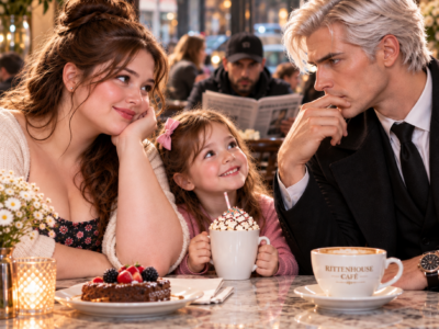 She Teased the Silver-Haired Stranger in a Café—Then the Mafia Boss Hid Her and Her Daughter in His Mansion When Gunmen Came for Them