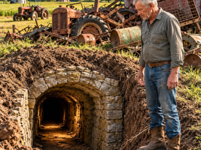 after forty years of rust, an old nebraska farmer uncovered the tunnel his family had forgotten—and the truth about the land nearly broke him
