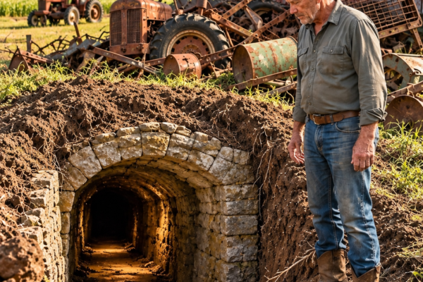 after forty years of rust, an old nebraska farmer uncovered the tunnel his family had forgotten—and the truth about the land nearly broke him