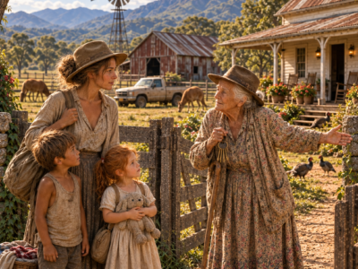 the widow begged a homeless mother not to leave her alone—then her sons came for the farm and learned what family really meant