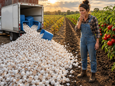 A Bakery Gave Her Thousands of Eggshells for Free—Three Seasons Later, Her Farm Looked Completely Different