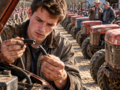 they laughed when he spent his last $3,400 on 47 dead tractors—then he found the cut fuel line that exposed what had been stolen from twelve farm families