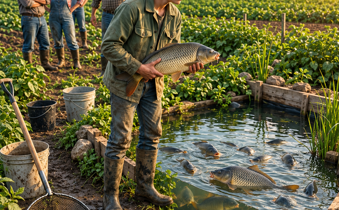 they laughed when the farmer’s son dug a fish pond in a useless field — one year later, the whole family stood silent at the water’s edge