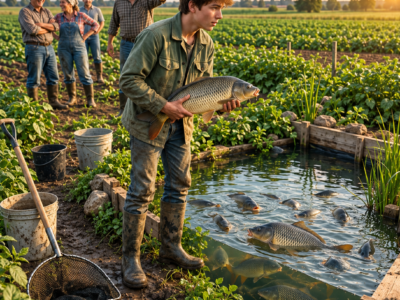 they laughed when the farmer’s son dug a fish pond in a useless field — one year later, the whole family stood silent at the water’s edge