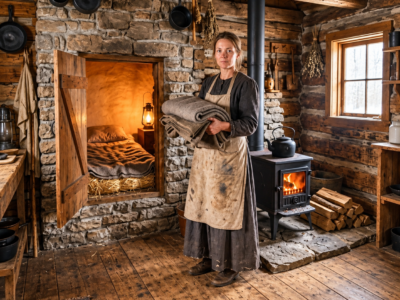 Neighbors Mocked Her Cabin With No Bedroom — Until They Discovered Her Bed Inside the Stove Wall