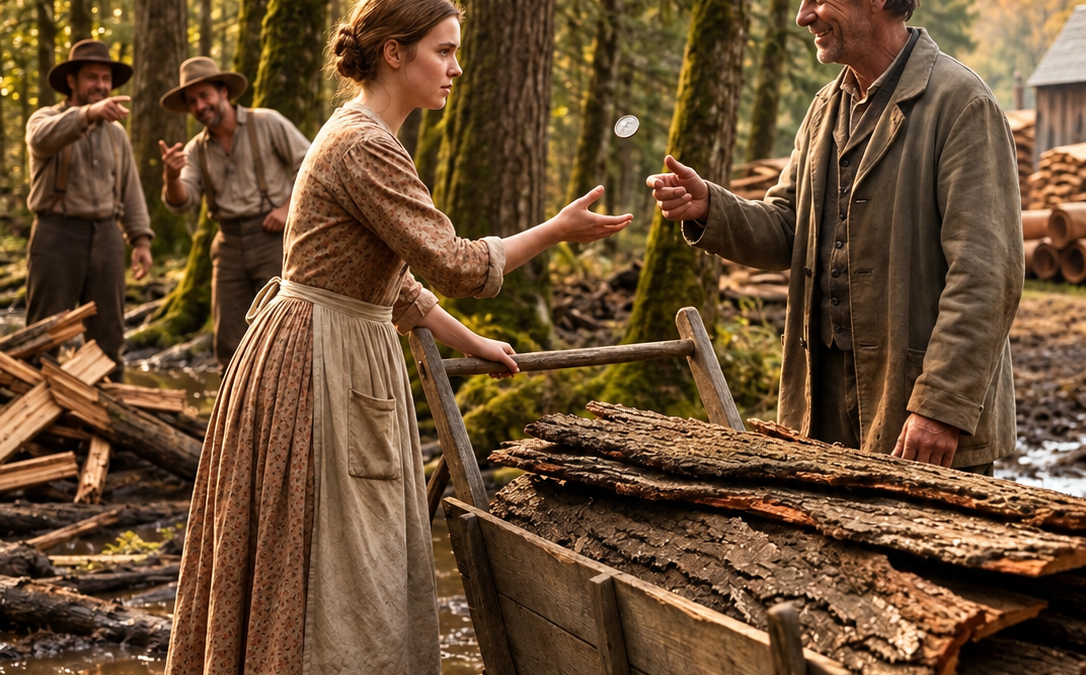 the farmer paid a widow four dollars to clear his ruined hemlock swamp—by winter, the bark he laughed at had paid every debt she owed