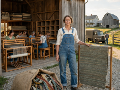 The Woolen Mill Dumped Selvage Ends at Her Gate for 11 Years — She Built a $220,000 Rug Brand