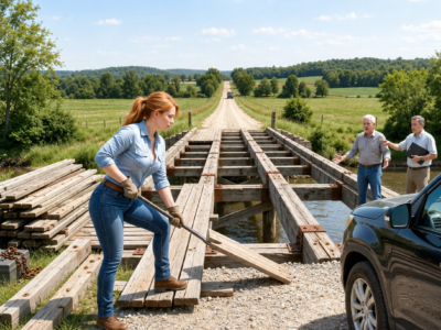 the bank billed a farm widow for crossing her father’s bridge, then learned their 600 acres had no other way out