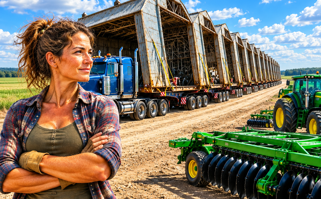 they laughed when an iowa farm woman bought 12 abandoned aircraft hangars for $12, but those rusted buildings saved the family farm when the banks came