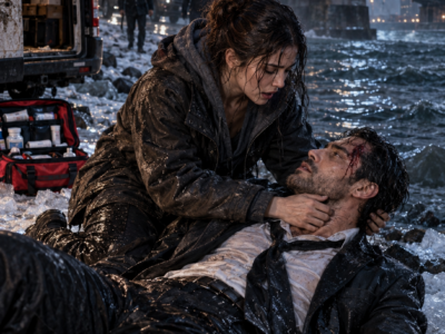 A Poor Courier Dove Into a Freezing River to Save Chicago’s Feared Mafia Boss—But When Marco Bellini Saw How Elena Moved Under Pressure, He Realized the Exhausted Woman in the Broken Van Had Buried a Name Powerful Men Still Remembered