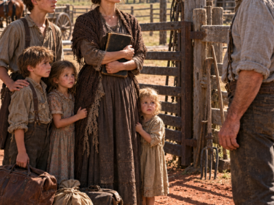 The Widow Reached His Arkansas Gate With Four Children and Asked Only for Work—But When the Lonely Rancher Gave Them Wages, Shelter, and the Freedom to Leave, He Began to Wonder Whether the Family He Had Prayed for Was Something He Could Receive Only After Learning Not to Possess It