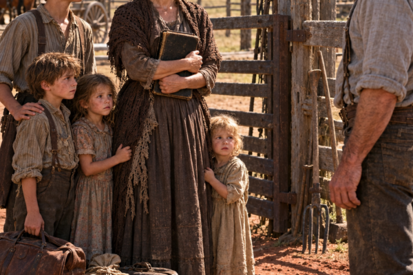 The Widow Reached His Arkansas Gate With Four Children and Asked Only for Work—But When the Lonely Rancher Gave Them Wages, Shelter, and the Freedom to Leave, He Began to Wonder Whether the Family He Had Prayed for Was Something He Could Receive Only After Learning Not to Possess It