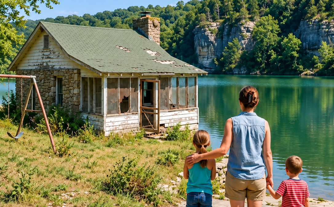 Divorced Mom Was Handed a “Worthless” Lake Cabin in the Divorce — What She Found Under the Dock…