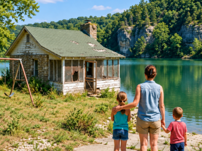 Divorced Mom Was Handed a “Worthless” Lake Cabin in the Divorce — What She Found Under the Dock…