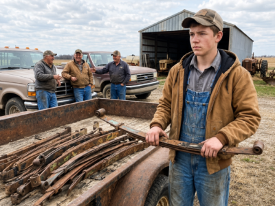they laughed when the farm boy hauled away eleven cracked leaf springs for free, but fifty years later the whole county understood what he had been building