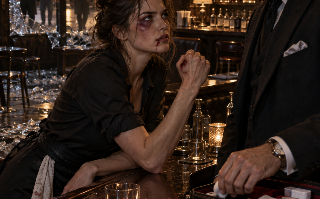 The Sicilian Mafia Boss Demanded to Know Who Had Hurt Her Face—But When the Bleeding Bartender Refused to Become Anyone’s Property and Showed Him the Records That Could Destroy Her Trainer, Dante Ravencroft Realized Protecting Sailor Thorne Would Mean Learning to Let Her Choose