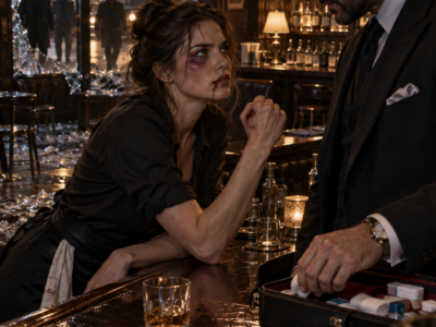 The Sicilian Mafia Boss Demanded to Know Who Had Hurt Her Face—But When the Bleeding Bartender Refused to Become Anyone’s Property and Showed Him the Records That Could Destroy Her Trainer, Dante Ravencroft Realized Protecting Sailor Thorne Would Mean Learning to Let Her Choose