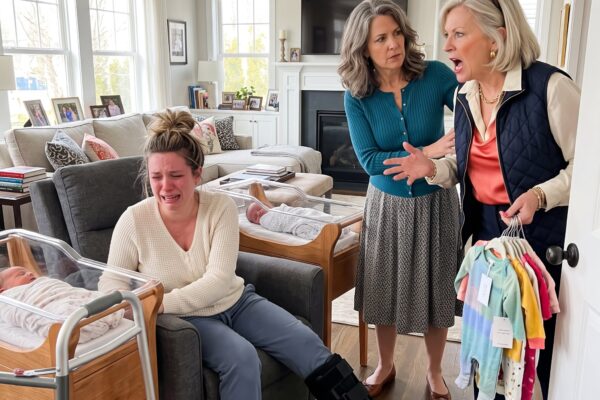 Unable to stand after the accident, I begged my mother to help with my newborn twins. She said, “I have a golf trip, deal with it,” then hung up and blocked me. I hired a nanny to survive, but when my mother came back, she expected to walk in like nothing happened.