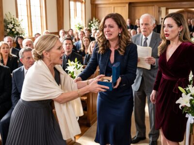 At my grandmother’s funeral, the lawyer read a line she had secretly added to her will: “To the granddaughter whose suitors were always ‘borrowed,’ open the blue box before you marry.” My parents turned pale, and my mother tried to grab it first, saying, “That box isn’t for you.”